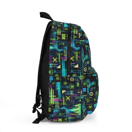 Digital Dystopia Tech Noir Backpack - 8404 Design-55
