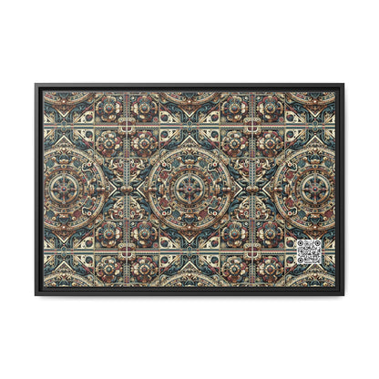 Urban Renaissance Historical Fusion With Street Edge Matte Canvas, Framed (multi-Color) - 8404 Design-57 A