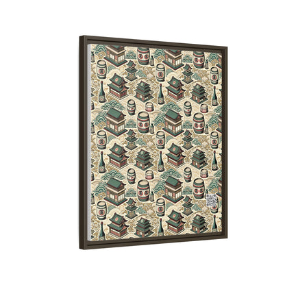 Cultural Artisanal Fusion Contemporary Cultural Elegance Matte Canvas, Framed (multi-Color) - 8404 Design-68 B