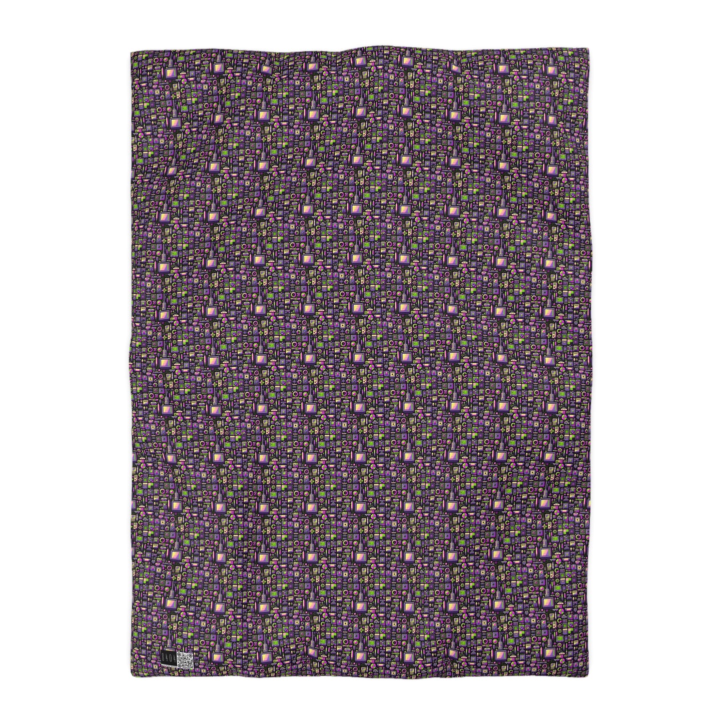 Digital Nostalgia Remix Modern Vintage Fusion Microfiber Duvet Cover - 8404 Design-67