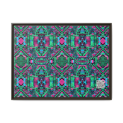 Digital Glitch Vibes Tech-Inspired Streetwear Matte Canvas, Framed (multi-Color) - 8404 Design-71 A