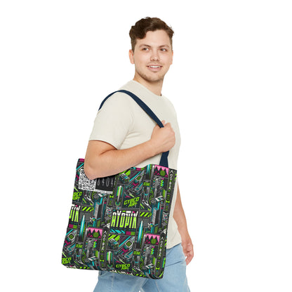 Tech-Forward Graphics Tech-Inspired Streetwear Tote Bag - 8404 Design-46