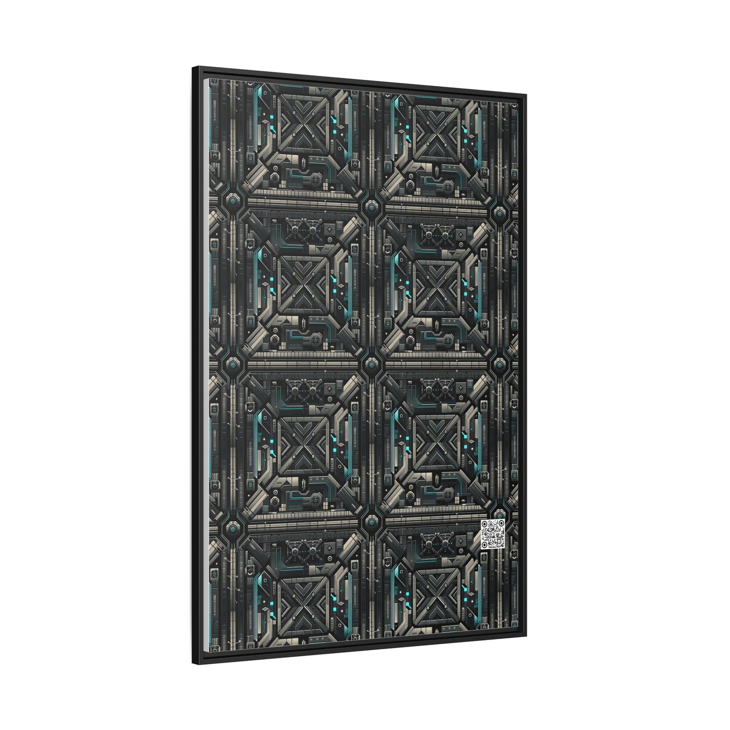 Tech Noir Futuristic Tech Aesthetic with a Dark Twist Matte Canvas, Framed (multi-color) - 8404 Design-59 A