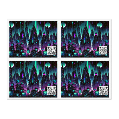 Tech Noir Graphics Futuristic Cyberpunk Sticker Sheets - 8404 Design-54