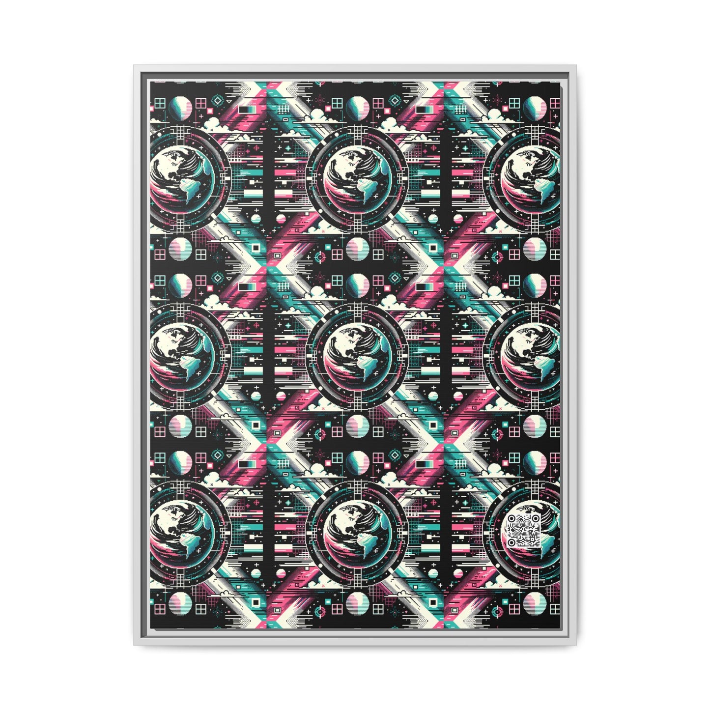 Digital Artistry Digital-native Streetwear Matte Canvas, Framed (multi-color) - 8404 Design-62 A