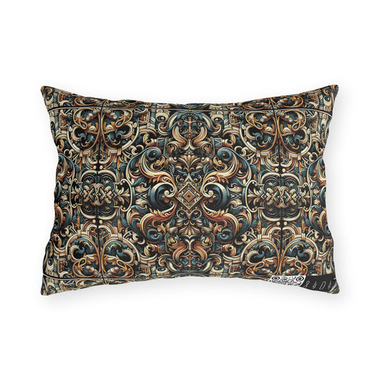 Urban Renaissance Historical Fusion With Street Edge Outdoor Pillow - 8404 Design-59