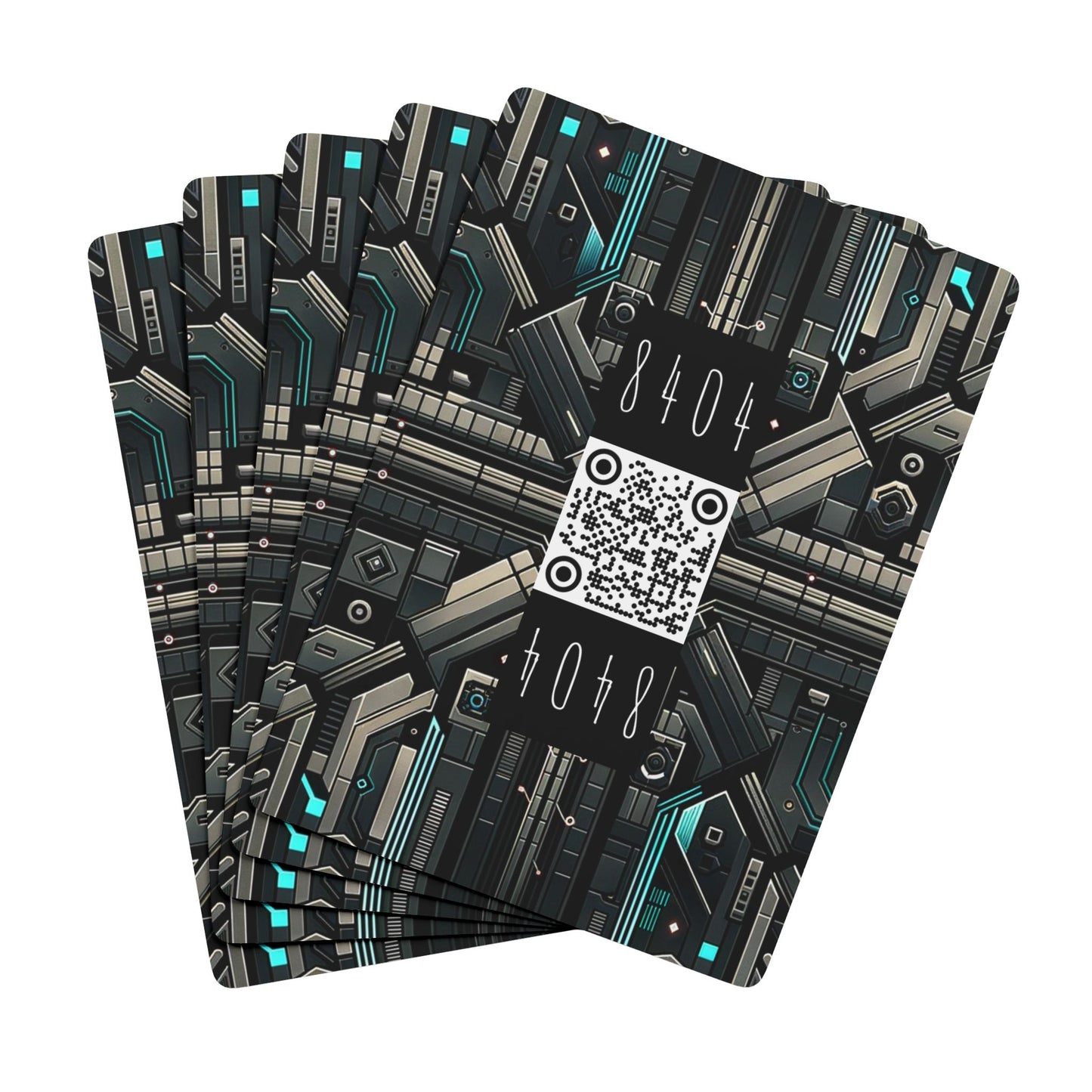 Tech Noir Futuristic Tech Aesthetic with a Dark Twist Poker Playing Cards - 8404 Design-59 B