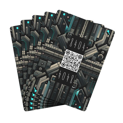 Tech Noir Futuristic Tech Aesthetic with a Dark Twist Poker Playing Cards - 8404 Design-59 B