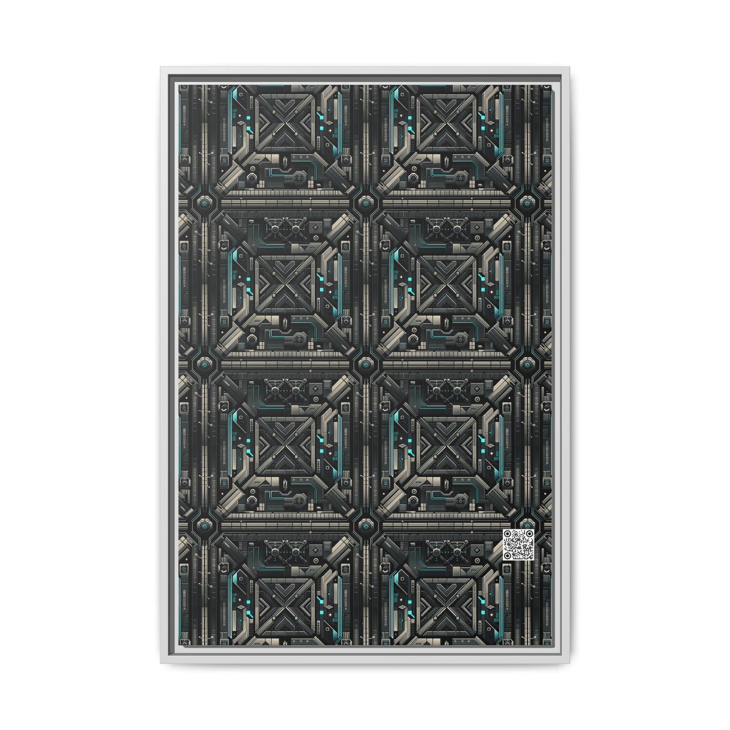 Tech Noir Futuristic Tech Aesthetic with a Dark Twist Matte Canvas, Framed (multi-color) - 8404 Design-59 A