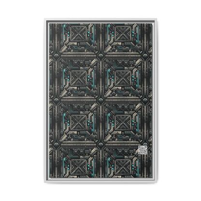 Tech Noir Futuristic Tech Aesthetic with a Dark Twist Matte Canvas, Framed (multi-color) - 8404 Design-59 A