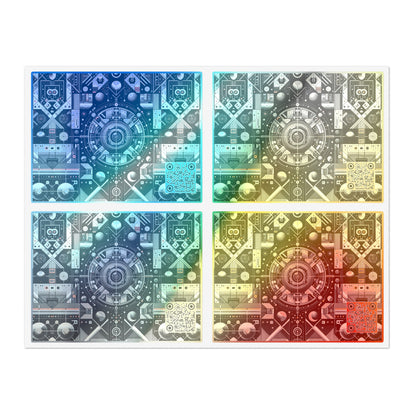 Tech-Inspired Graphic Tees Tech-Forward Streetwear Sticker Sheets - 8404 Design-64