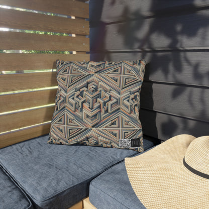 Tech Illusion Graphics Futuristic Artistry Outdoor Pillow - 8404 Design-52