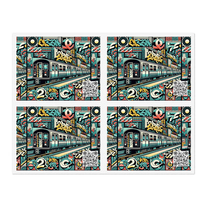 Retro Graffiti Revival Retro Urban Street Art Sticker Sheets - 8404 Design-47