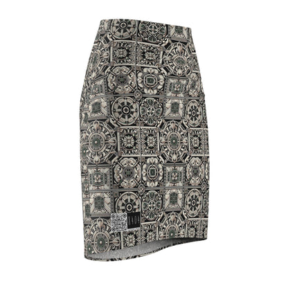 Cyber Garden Party Tech Garden Extravaganza Women's Pencil Skirt - 8404 Design-45