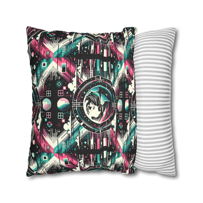 Digital Artistry Digital-native Streetwear Faux Suede Square Pillowcase - 8404 Design-62