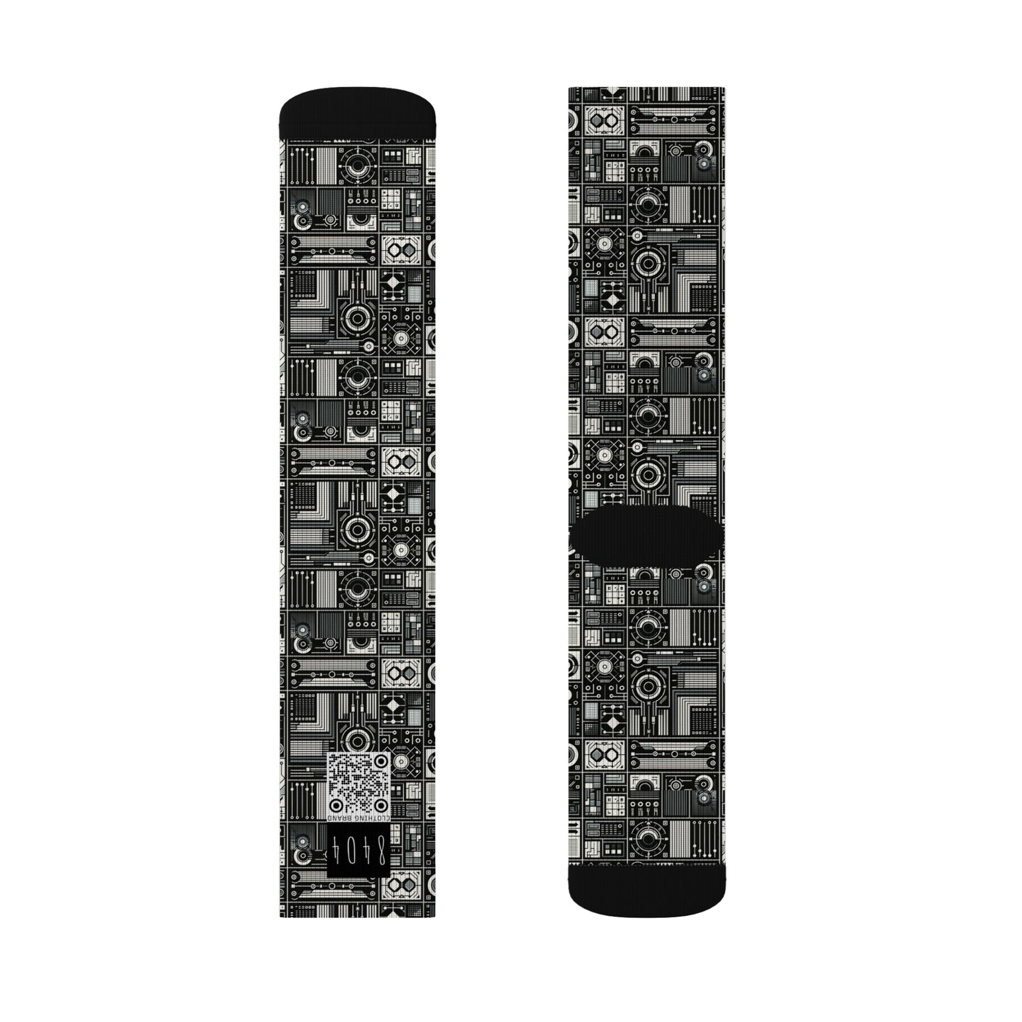 Digital Minimalism Minimalist Tech Sublimation Socks - 8404 Design-62