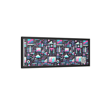 Digital Rebellion Youthful Streetwear with a Rebellious Digital Twist Matte Canvas, Framed (multi-color) - 8404 Design-71 B
