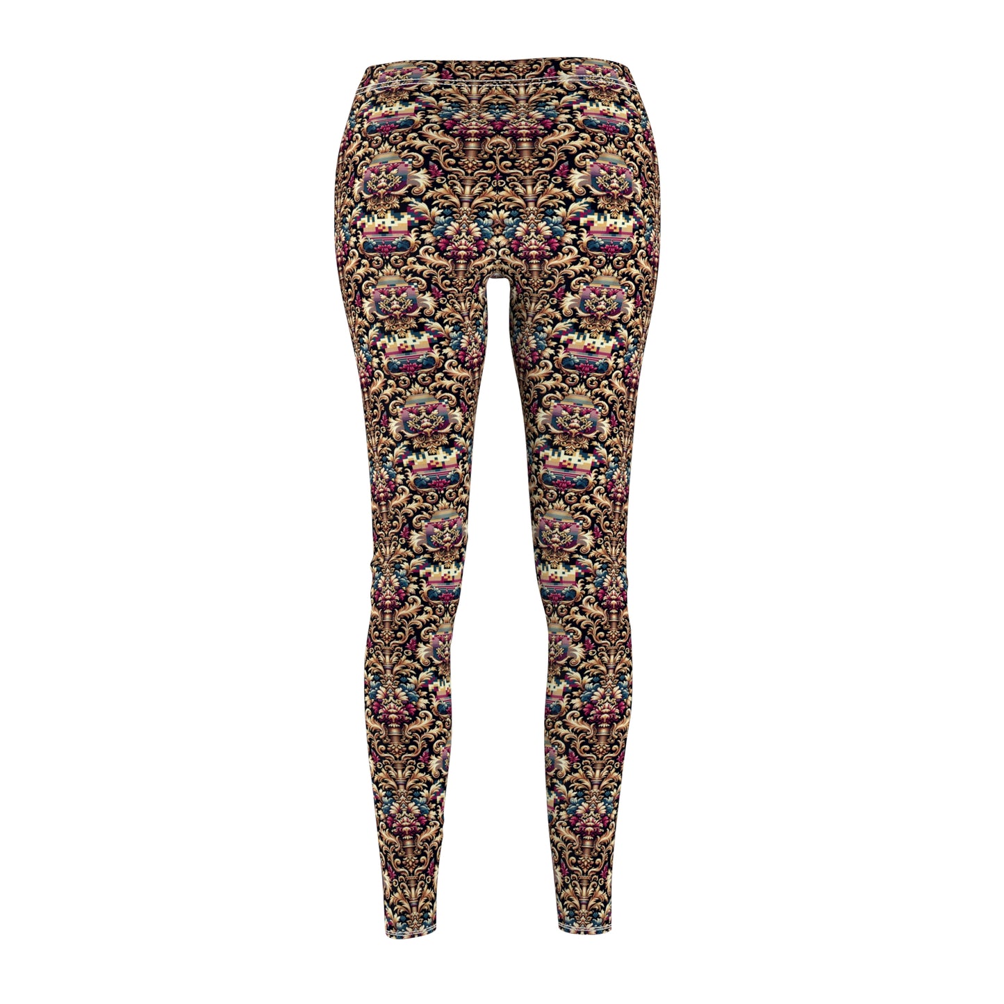 Digital Renaissance Modern Baroque Fusion Women's Cut & Sew Casual Leggings - 8404 Design-53