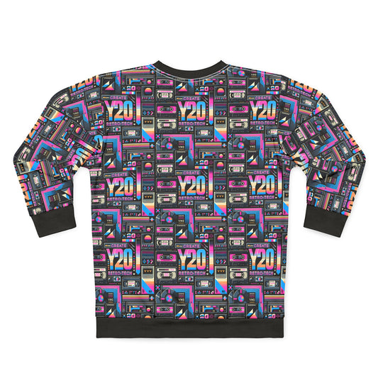 Digital Nostalgia Tech-Inspired Retro Fusion Sweatshirt - 8404 Design-65