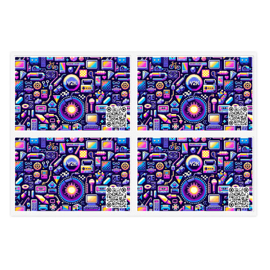 Digital Nostalgia Modern Retro Fusion Sticker Sheets - 8404 Design-64
