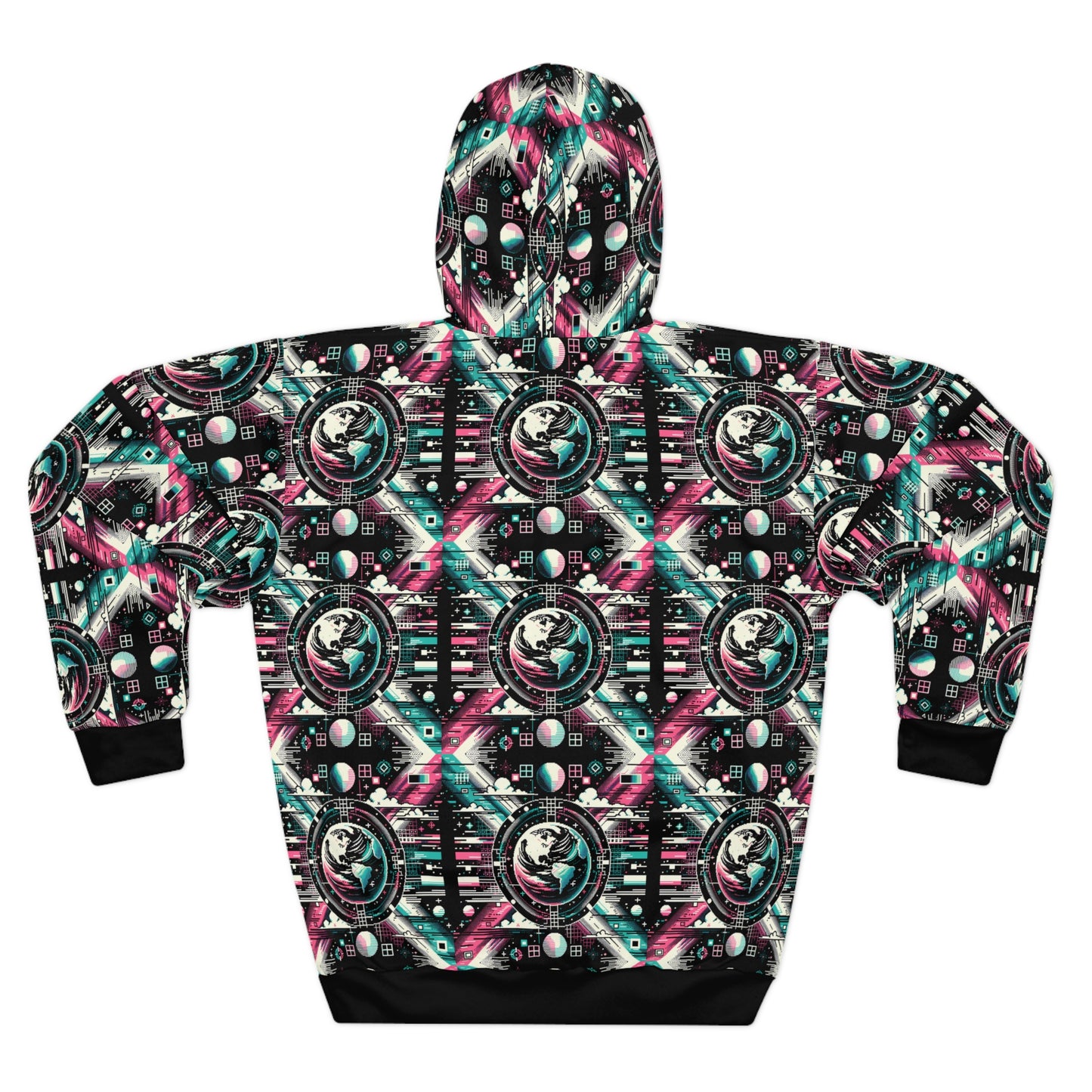 Digital Artistry Digital-native Streetwear Pullover Hoodie - 8404 Design-62