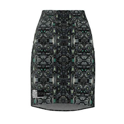 Tech Noir Tech-Forward Minimalism Women's Pencil Skirt - 8404 Design-52