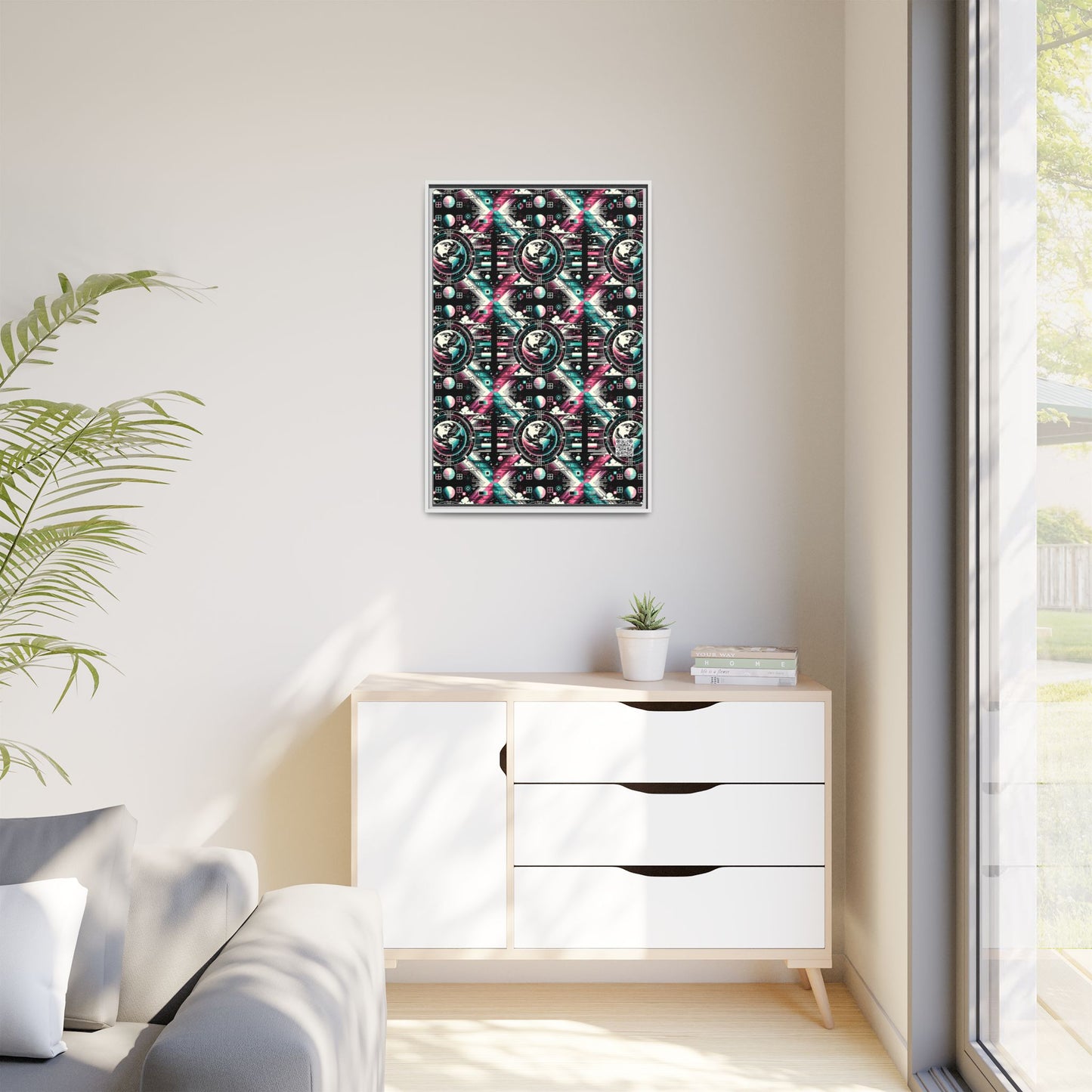 Digital Artistry Digital-native Streetwear Matte Canvas, Framed (multi-color) - 8404 Design-62 A