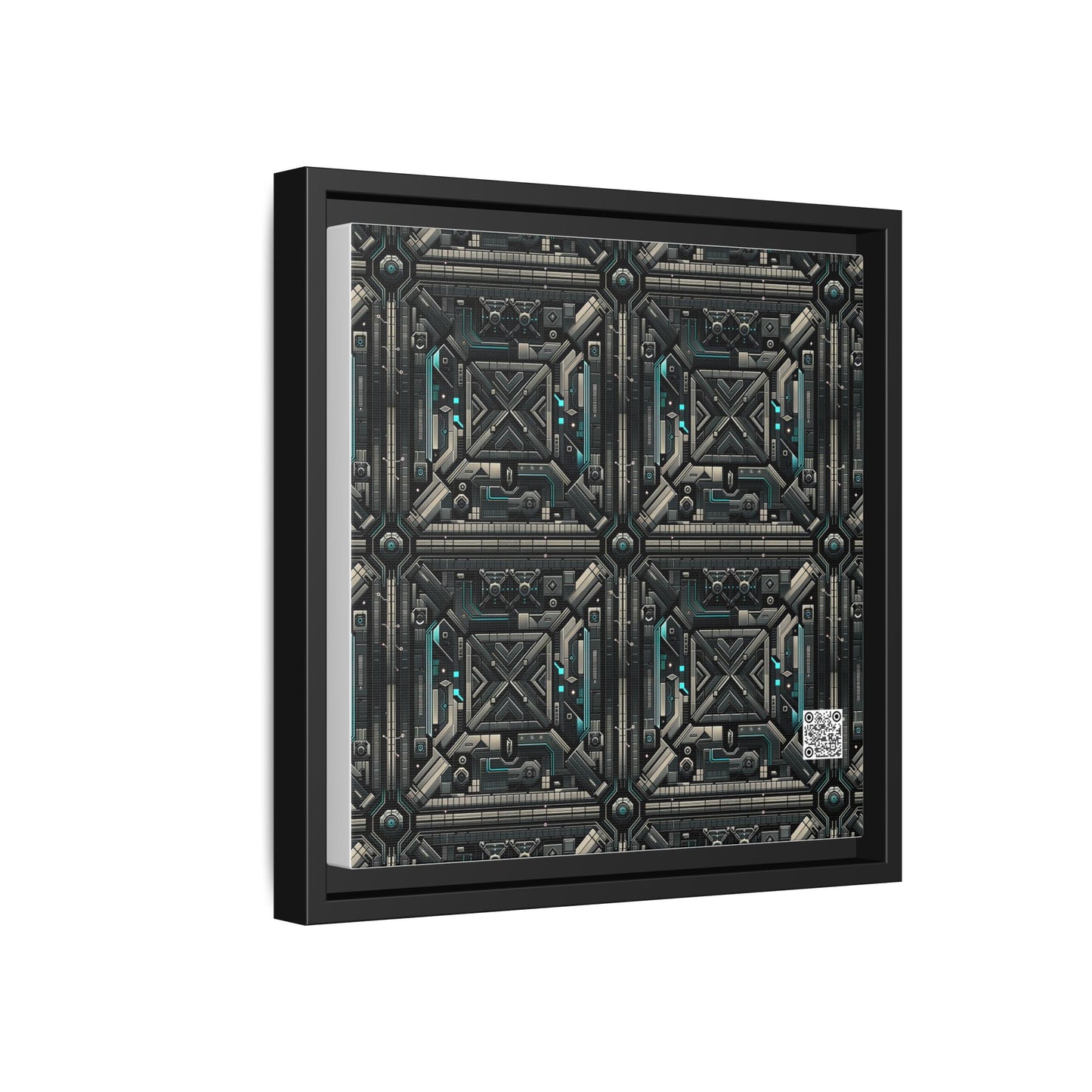 Tech Noir Futuristic Tech Aesthetic with a Dark Twist Matte Canvas, Framed (multi-color) - 8404 Design-59 B