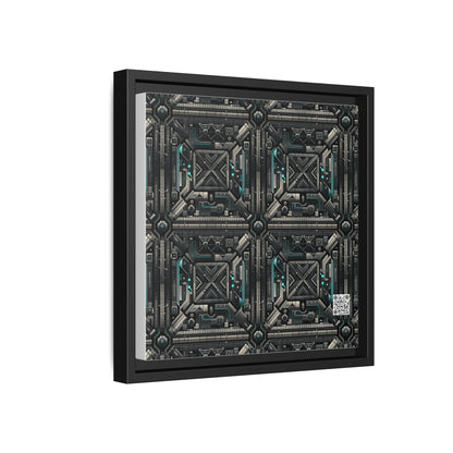 Tech Noir Futuristic Tech Aesthetic with a Dark Twist Matte Canvas, Framed (multi-color) - 8404 Design-59 B