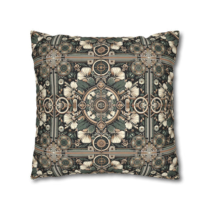 Cyber Garden Party Tech Garden Extravaganza Faux Suede Square Pillowcase - 8404 Design-66