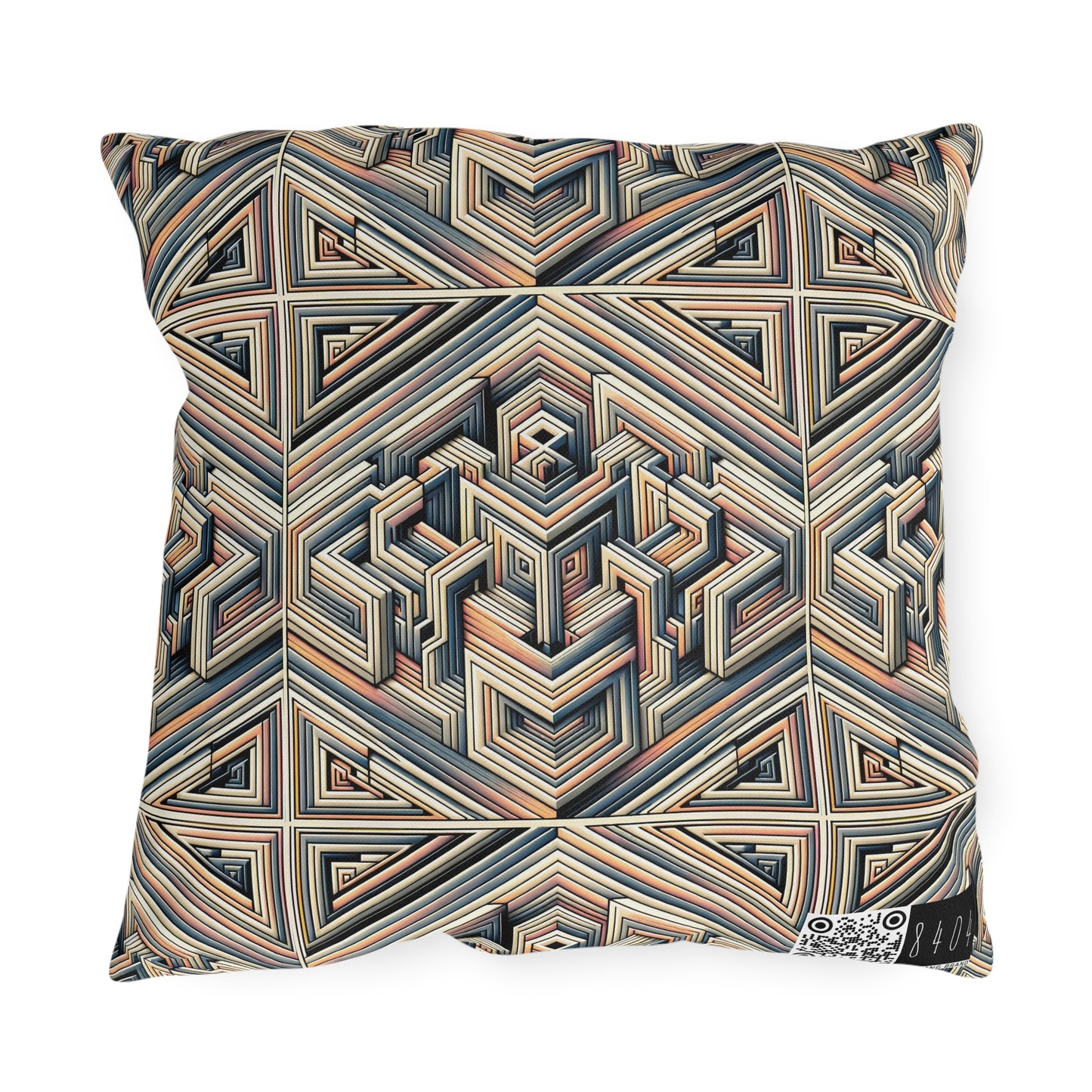 Tech Illusion Graphics Futuristic Artistry Outdoor Pillow - 8404 Design-52