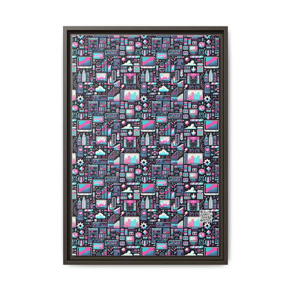 Digital Rebellion Youthful Streetwear with a Rebellious Digital Twist Matte Canvas, Framed (multi-color) - 8404 Design-71 B