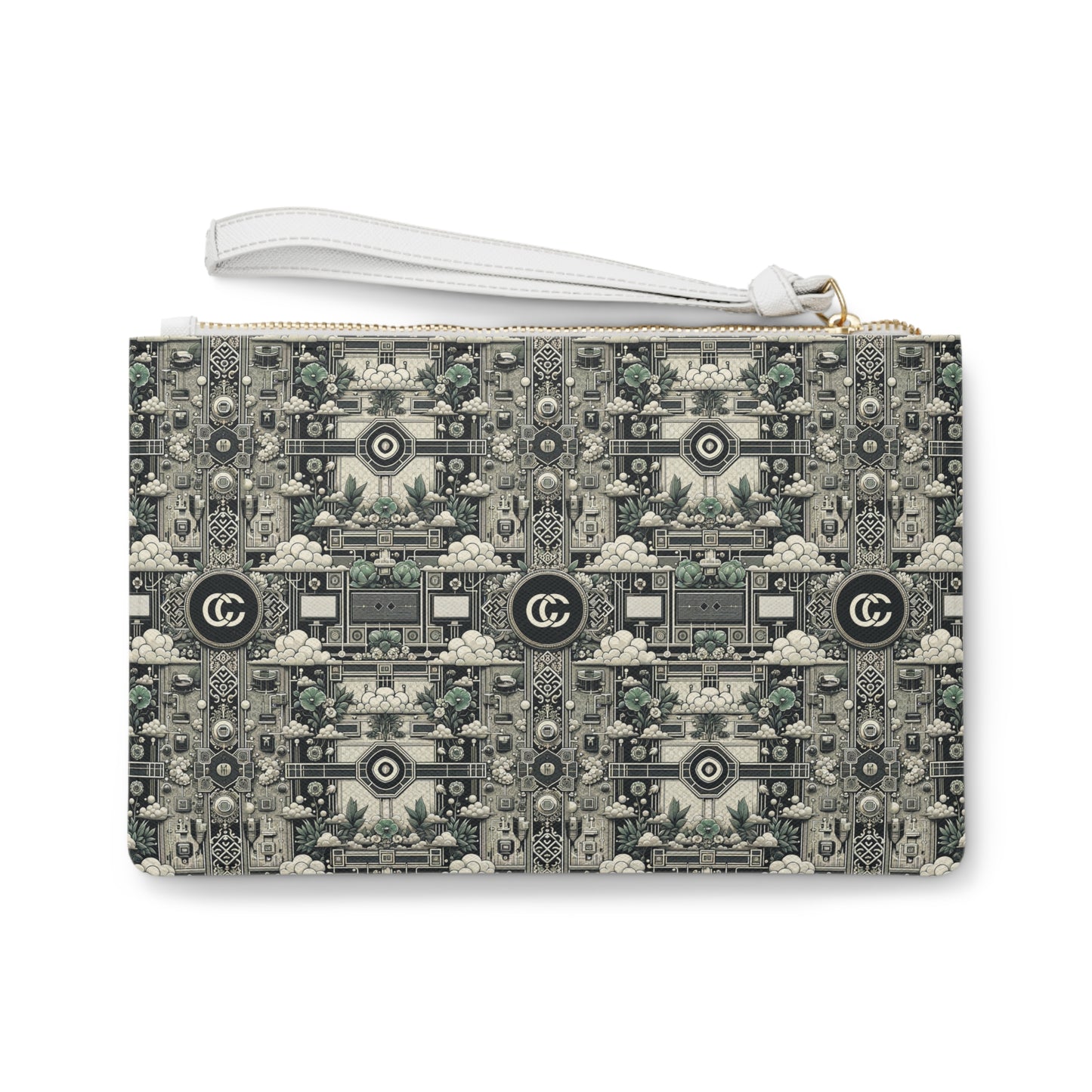 Cyber Garden Party Tech Garden Extravaganza Clutch Bag - 8404 Design-54