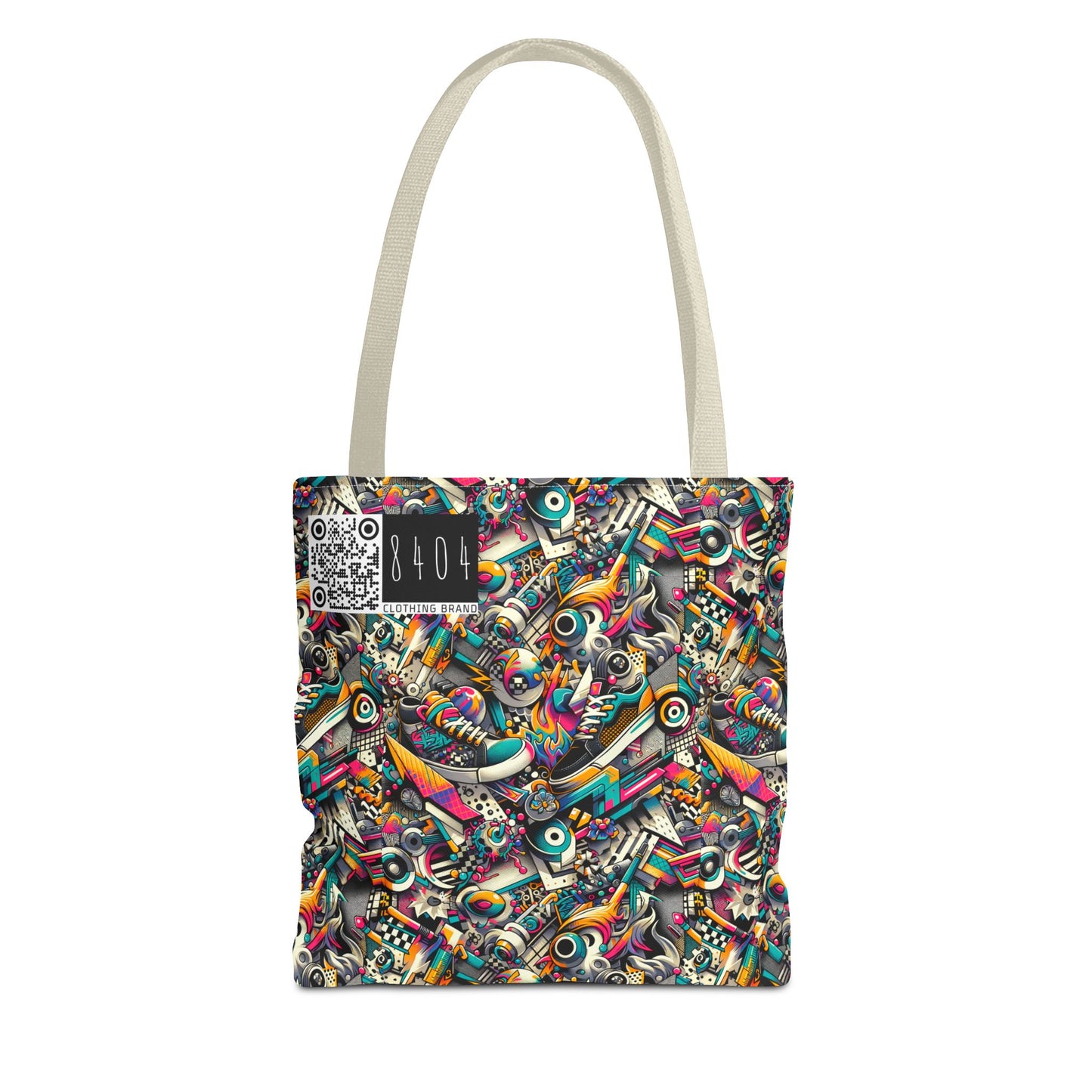 Urban Graffiti Fusion Eclectic Street Art Meets Modern Tech Culture Tote Bag - 8404 Design-55