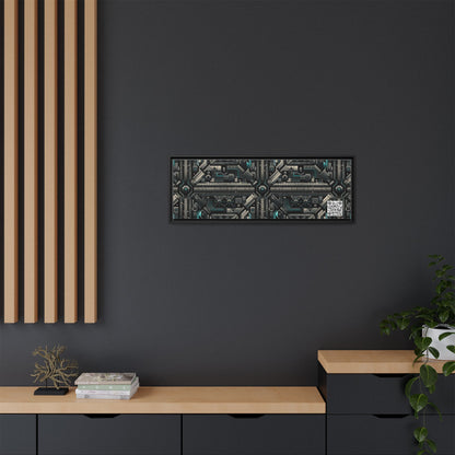 Tech Noir Futuristic Tech Aesthetic with a Dark Twist Matte Canvas, Framed (multi-color) - 8404 Design-59 B