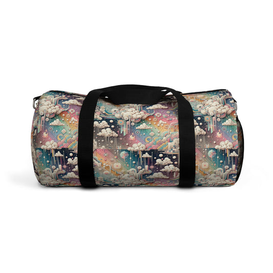 Digital Dreamland Whimsical and Nostalgic Streetwear With a Digital Twist Duffel Bag - 8404 Design-52