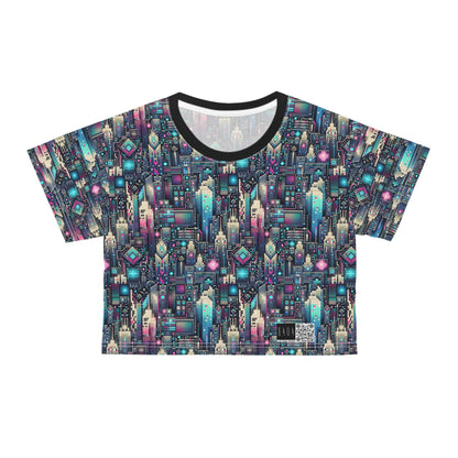 Digital Renaissance Tech-Forward Maximalism Crop Tee - 8404 Design-56