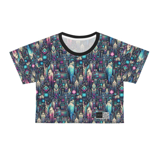 Digital Renaissance Tech-Forward Maximalism Crop Tee - 8404 Design-56