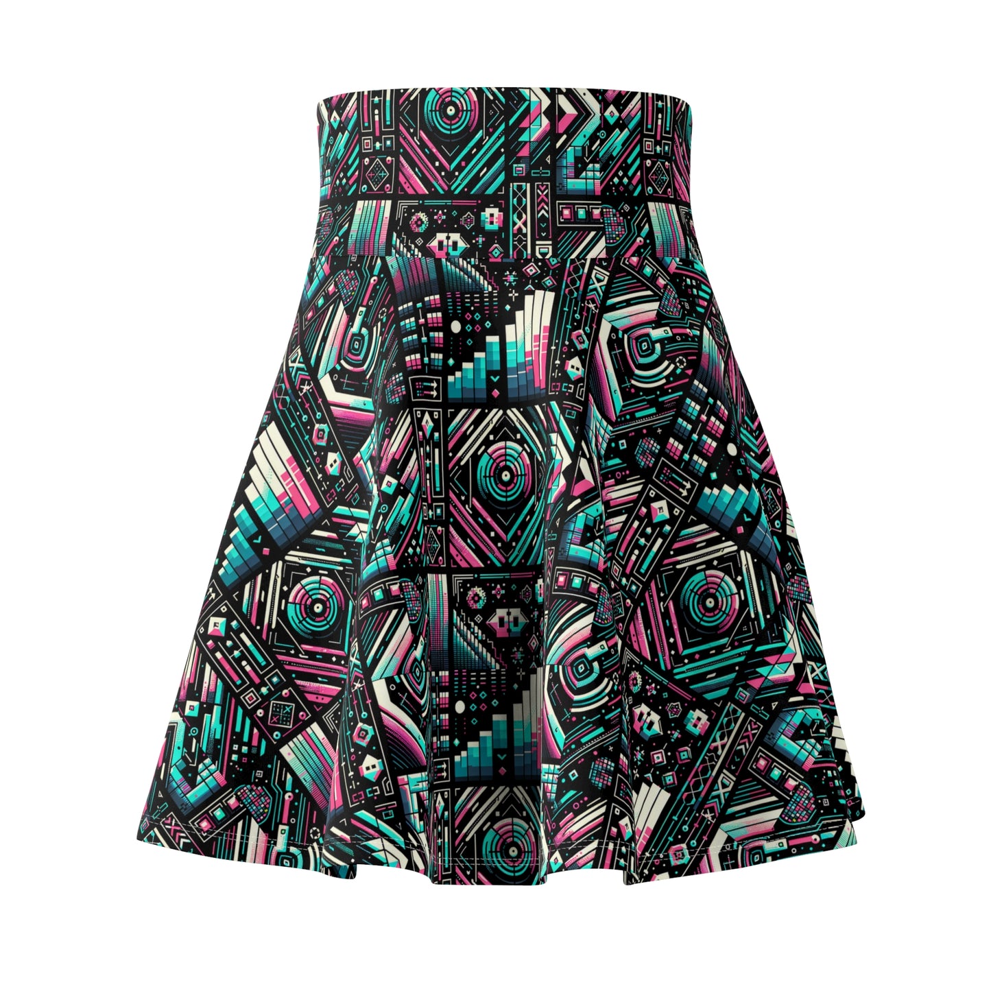 Digital Artistry Digital-native Streetwear Women's Skater Skirt - 8404 Design-60