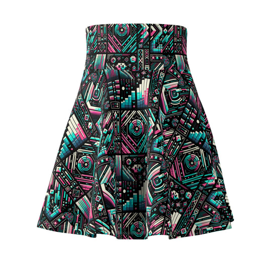 Digital Artistry Digital-native Streetwear Women's Skater Skirt - 8404 Design-60