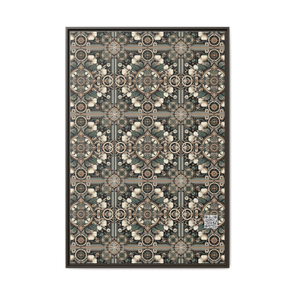 Cyber Garden Party Tech Garden Extravaganza Matte Canvas, Framed (multi-Color) - 8404 Design-66 A