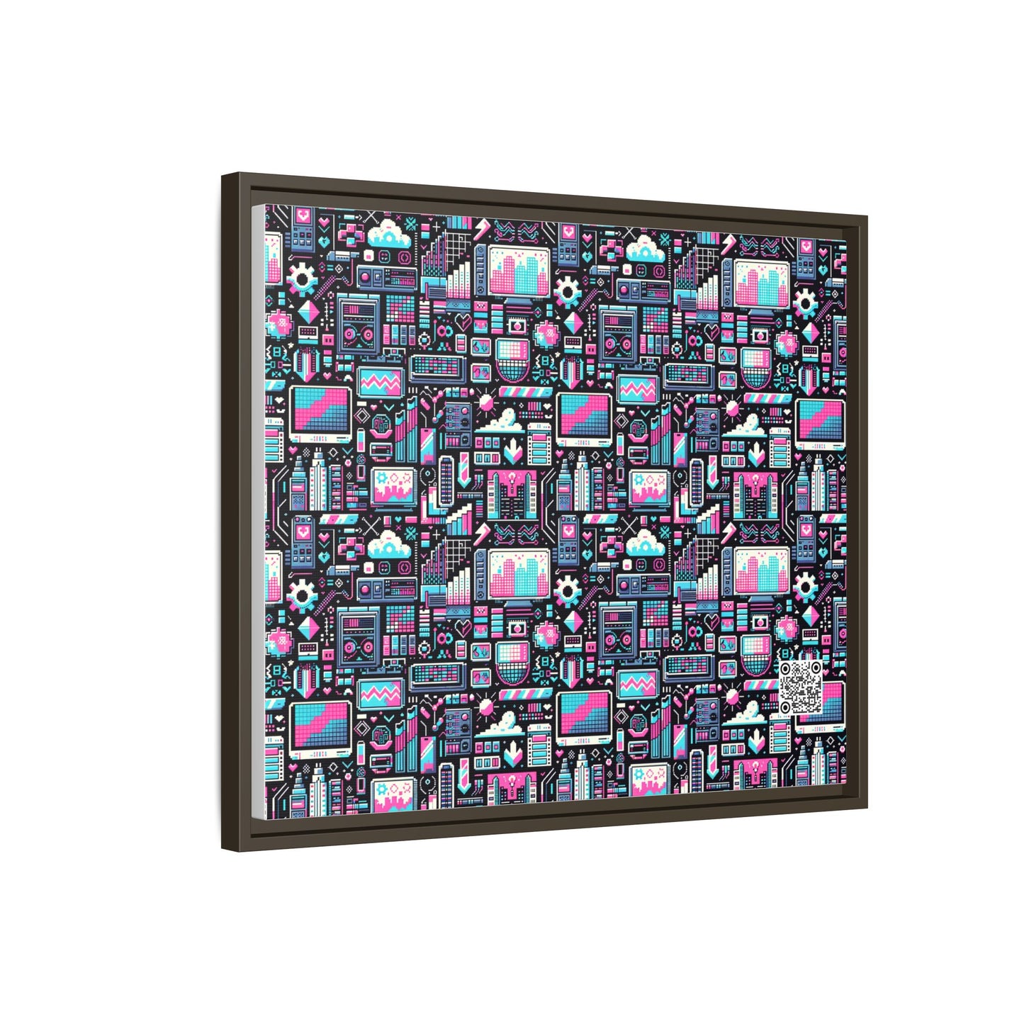 Digital Rebellion Youthful Streetwear with a Rebellious Digital Twist Matte Canvas, Framed (multi-color) - 8404 Design-71 B