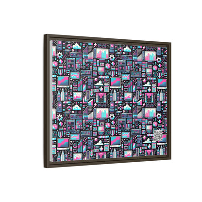 Digital Rebellion Youthful Streetwear with a Rebellious Digital Twist Matte Canvas, Framed (multi-color) - 8404 Design-71 B