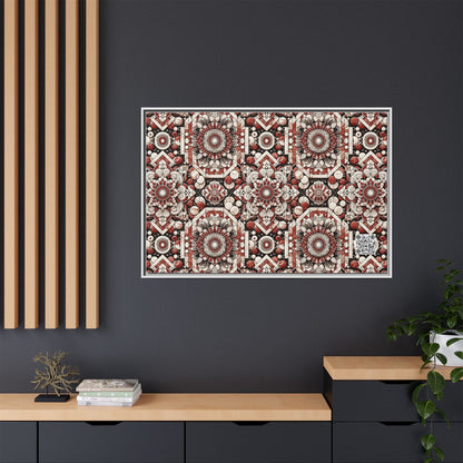 Neo Jomon Sculptural Aesthetics Artisanal Streetwear Matte Canvas, Framed (multi-Color) - 8404 Design-55 A