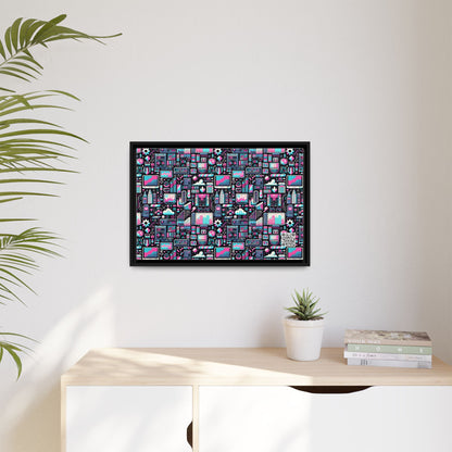 Digital Rebellion Youthful Streetwear with a Rebellious Digital Twist Matte Canvas, Framed (multi-color) - 8404 Design-71 B