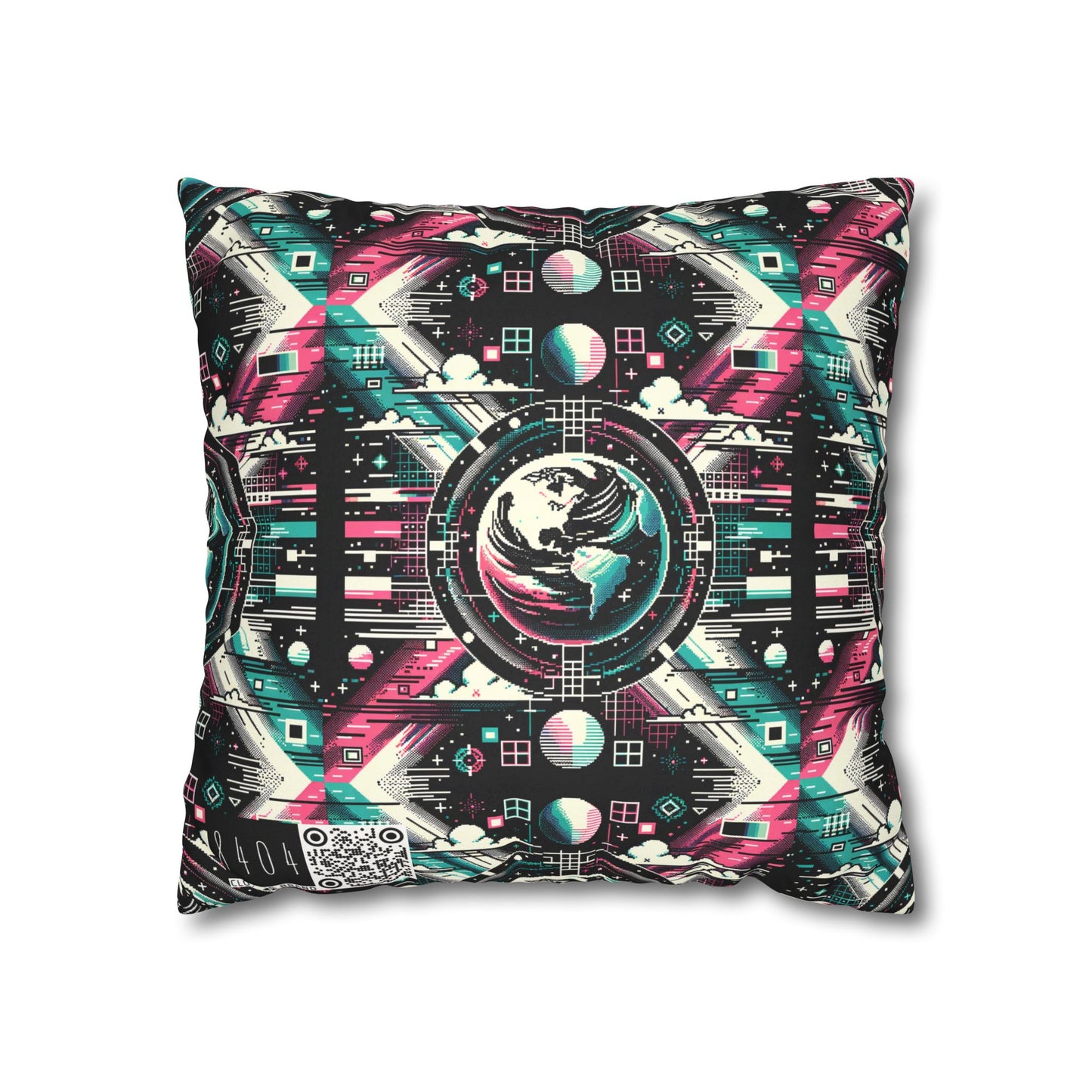 Digital Artistry Digital-native Streetwear Faux Suede Square Pillowcase - 8404 Design-62
