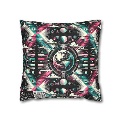 Digital Artistry Digital-native Streetwear Faux Suede Square Pillowcase - 8404 Design-62