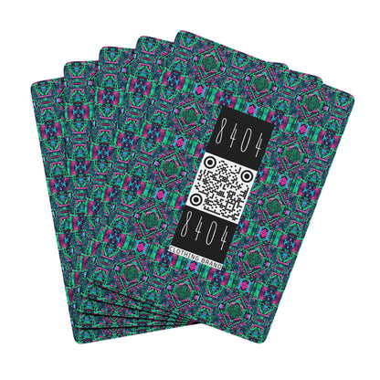 Digital Glitch Vibes Tech-Inspired Streetwear Poker Playing Cards - 8404 Design-71 S