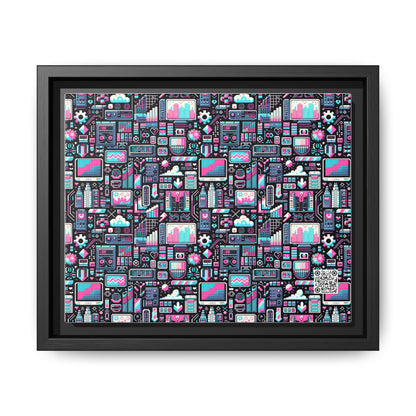 Digital Rebellion Youthful Streetwear with a Rebellious Digital Twist Matte Canvas, Framed (multi-color) - 8404 Design-71 B