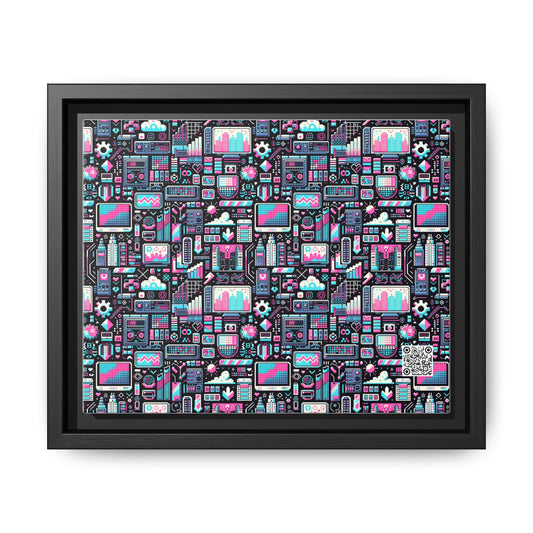 Digital Rebellion Youthful Streetwear with a Rebellious Digital Twist Matte Canvas, Framed (multi-color) - 8404 Design-71 B